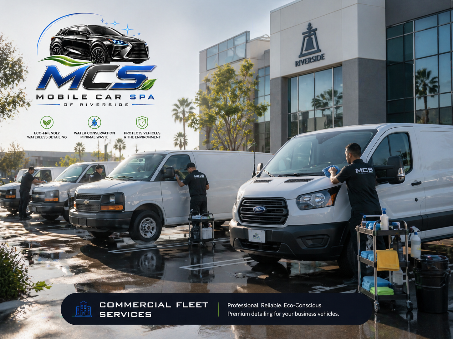 Commercial fleet detailing service