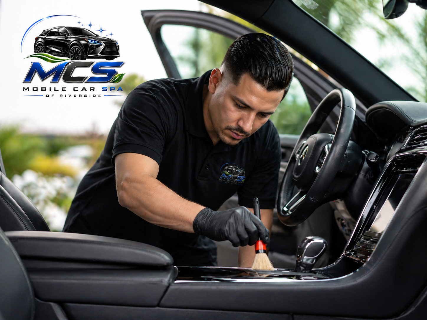 Professional interior detailing in progress